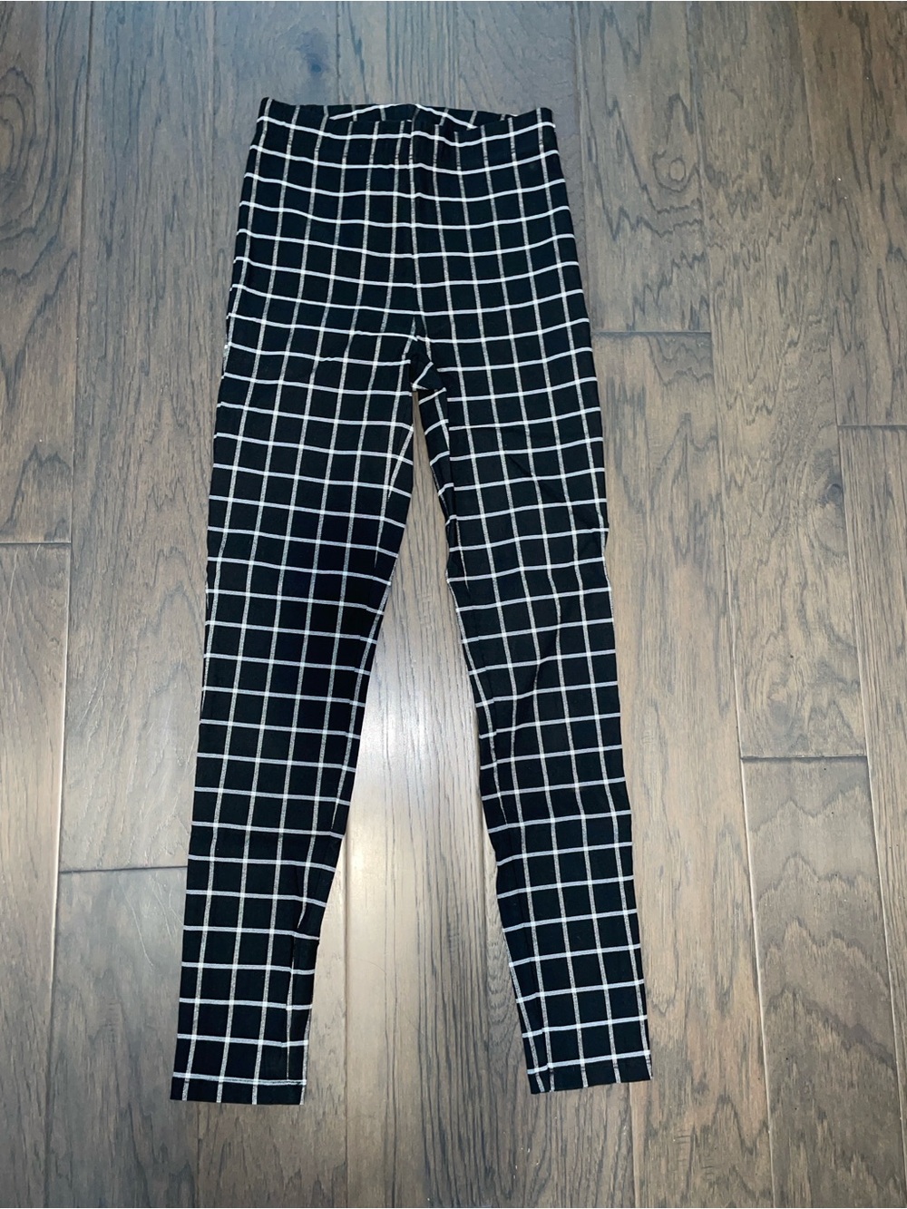 Black & White Grid High-Rise Leggings